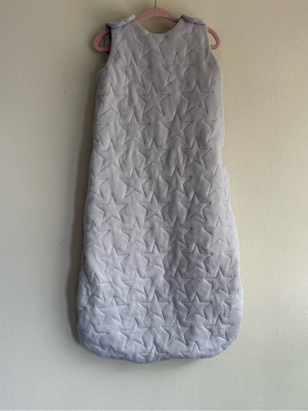 George Light Gray Star-Quilted Baby Sleep Sack
